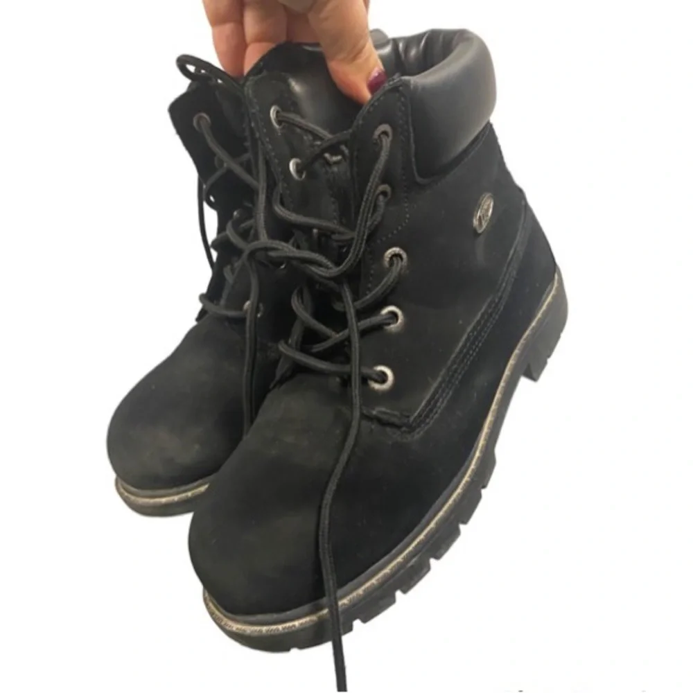 LUGS black lace up chukka boots little boys kids youth size 1.5